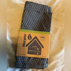 New still in package dark gray set of 4 napkins